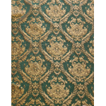 Chenille Imperial collection, Home Decor Upholstery,Color Green/Gold, Sold By the Yard